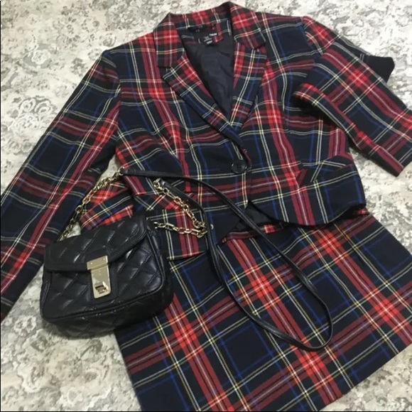 Jackets & Blazers - H&M jacket & skirt set with bonus banana Republic mini crossbody
